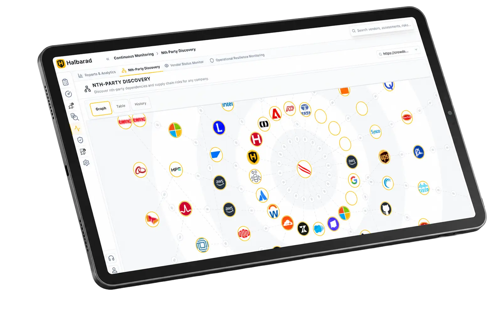 NTH-PARTY DISCOVERY product screen